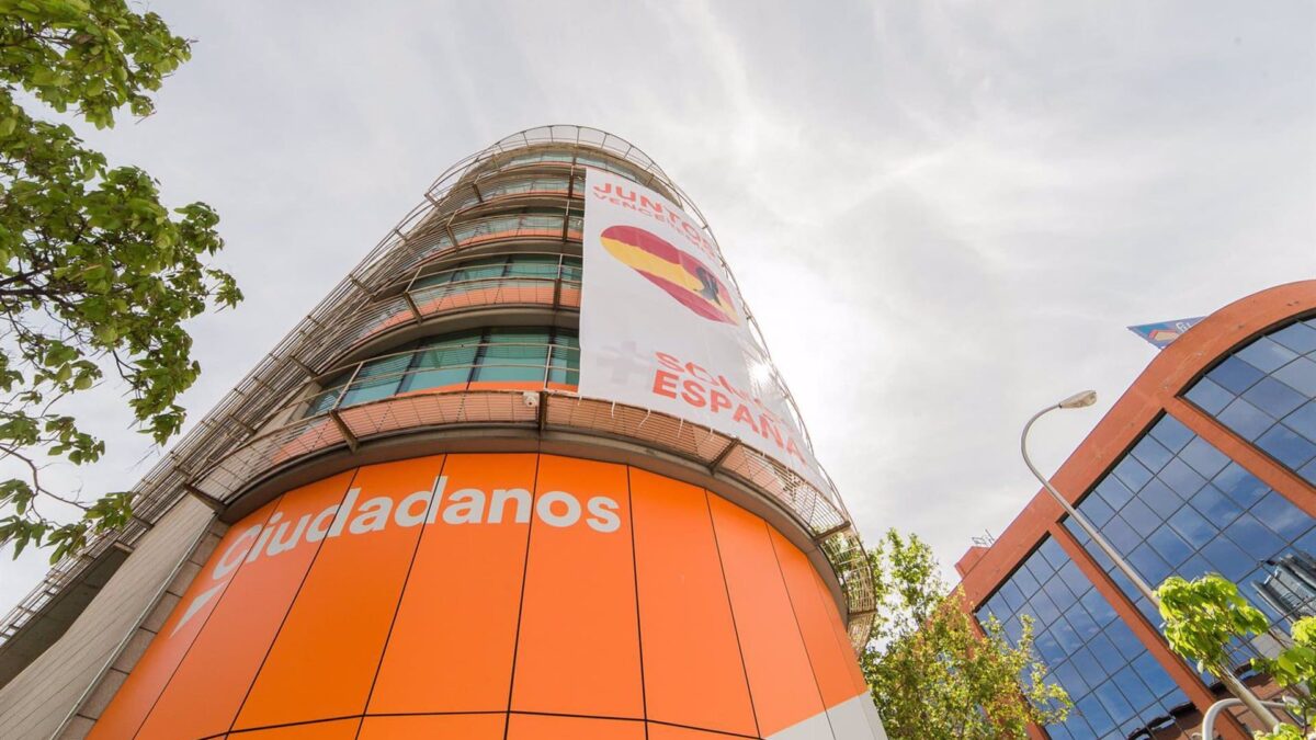 Ciudadanos prevé abandonar su sede nacional para mudarse a otra más pequeña y barata