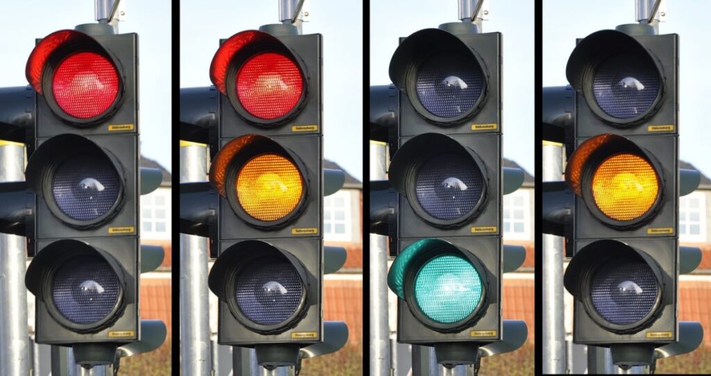 Cuatro semáforos