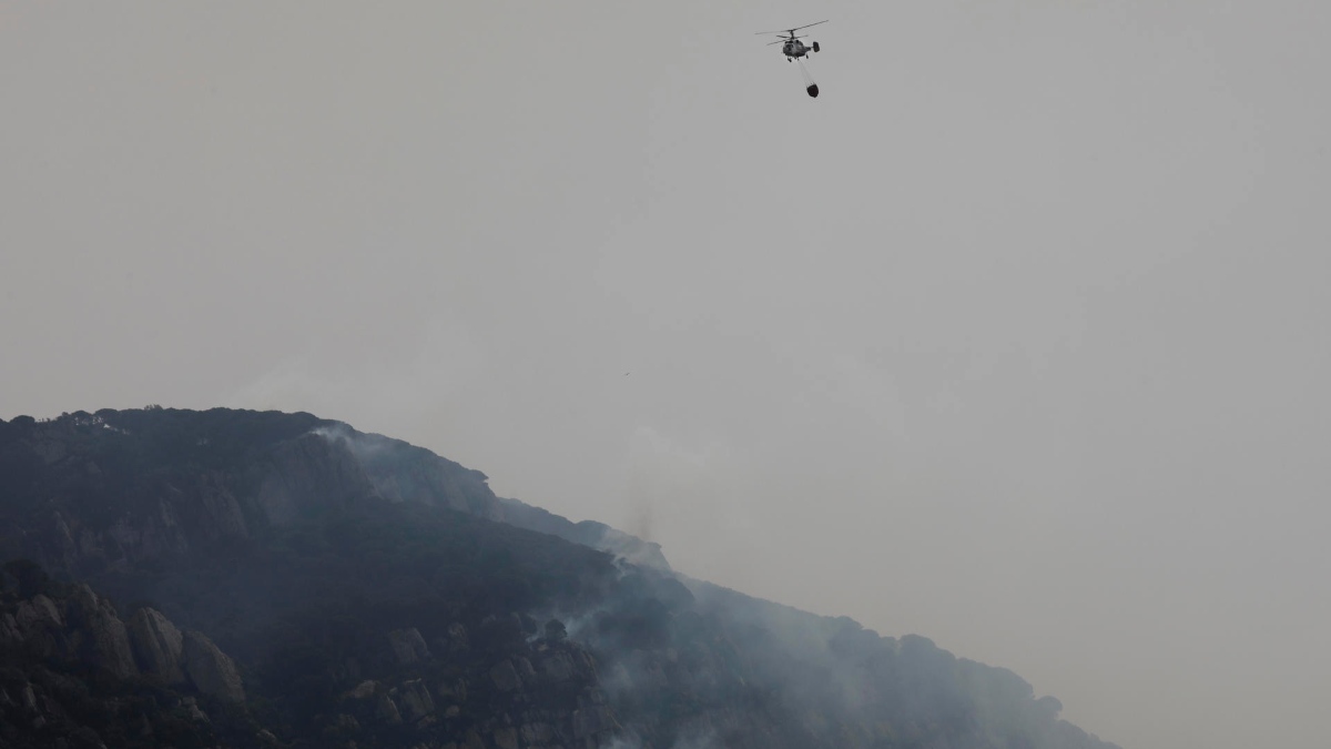 El viento dificulta la extinción del incendio de Tarifa que afecta ya a 50 hectáreas 