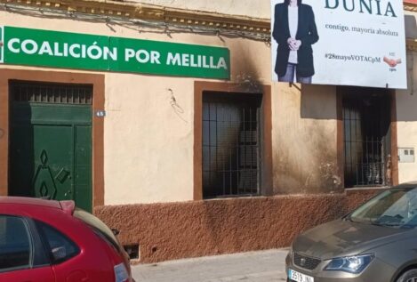 Queman la sede del Coalición por Melilla tras pedir la paralización de las elecciones