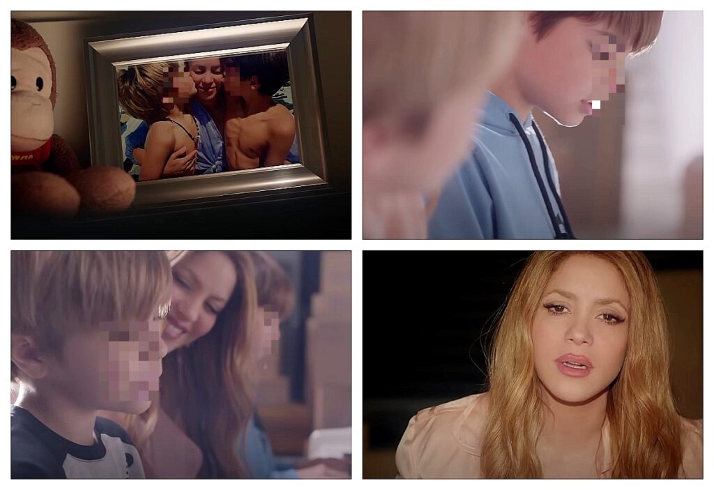 Shakira con sus hijos en su nuevo videoclip