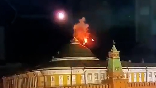 Rusia acusa a Ucrania de intentar asesinar a Putin con dos drones dirigidos al Kremlin