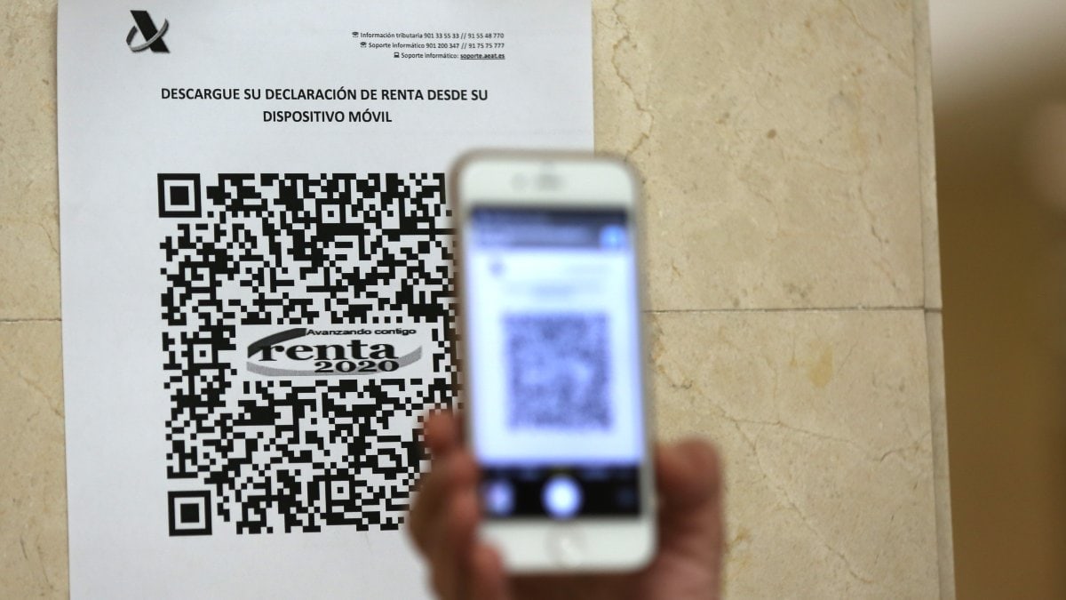 Código QR para descargar la declaración de la renta.