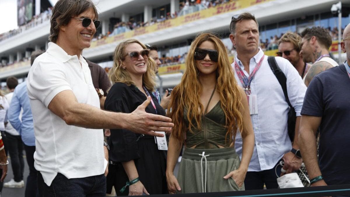 El cómplice encuentro entre Shakira y Tom Cruise en la F1 del que todos hablan