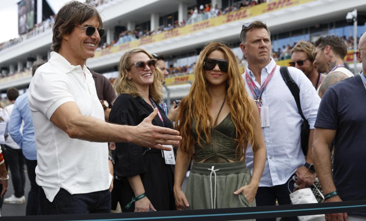 El cómplice encuentro entre Shakira y Tom Cruise en la F1 del que todos hablan
