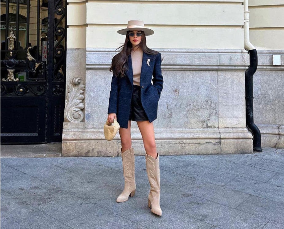 Violeta Mangriñan con botas de estilo cowboy. (Fuente: @violeta)