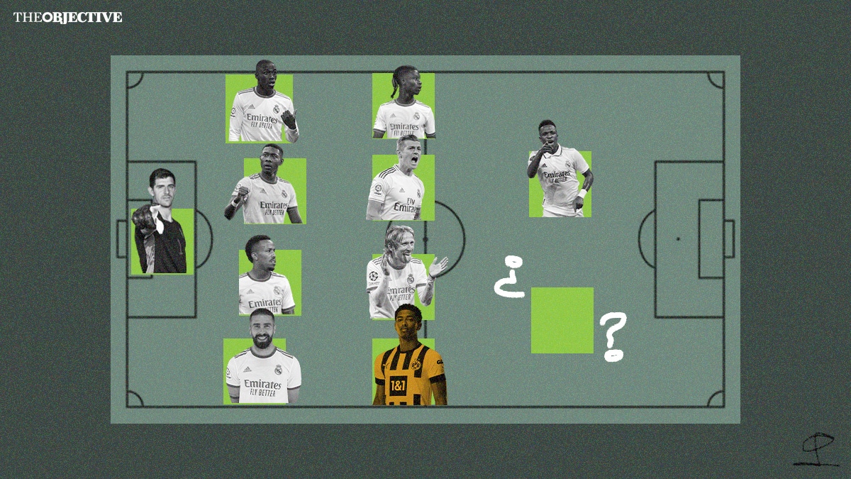 Alineación tipo 4-2-2 del Real Madrid con Jude Bellingham como interior