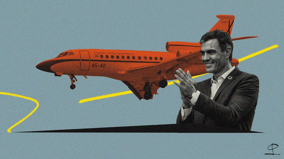 Los datos del Falcon desmienten a Sánchez: es el presidente que más usa el avión privado
