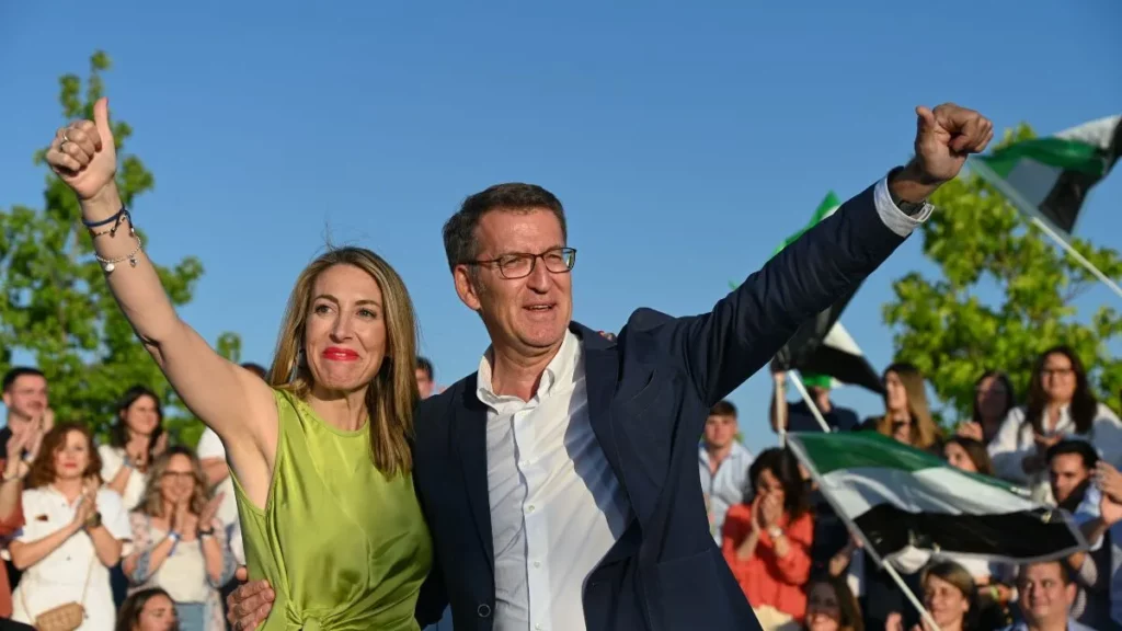 María Guardiola y Feijóo en las elecciones de 28-M