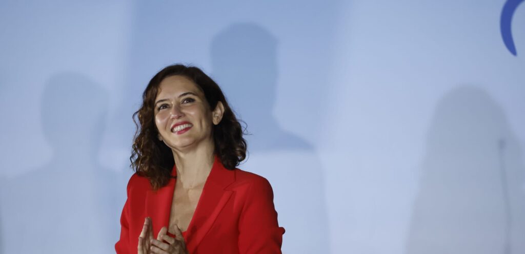 Isabel Díaz Ayuso durante las elecciones autonómicas