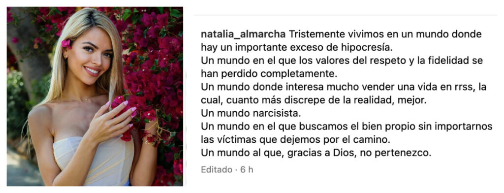 Natalia Almarcha en su Instagram