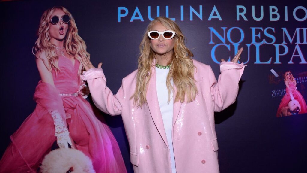 Paulina Rubio en el lanzamiento de su álbum No es mi culpa. 