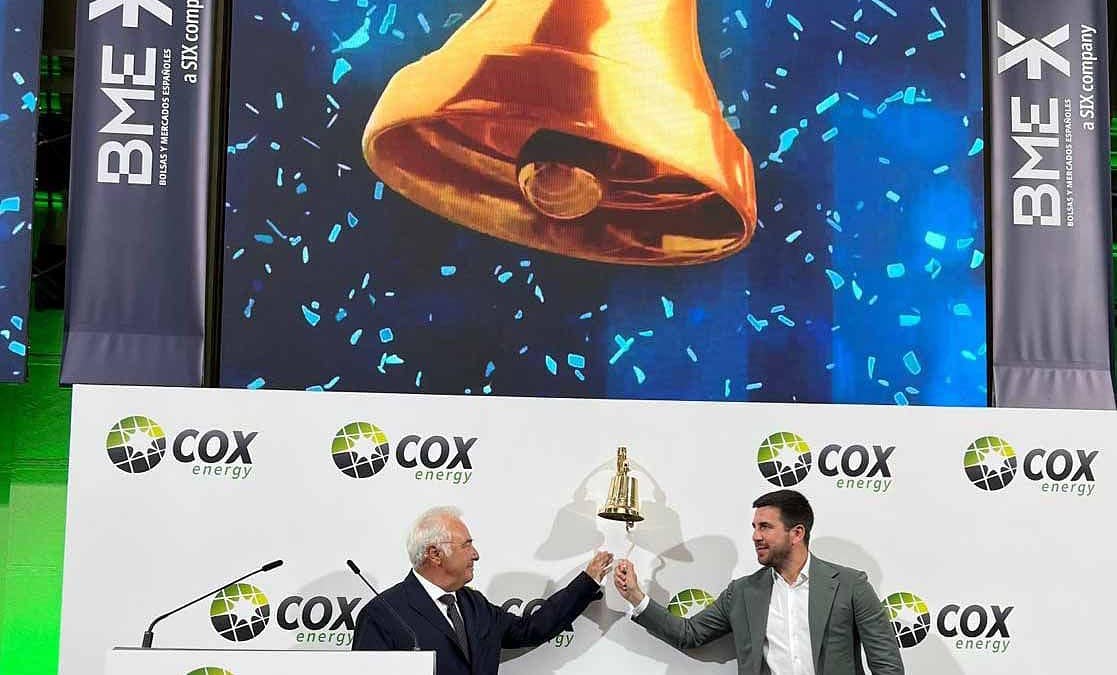 Cox Energy arranca su cotización en Bolsa con una subida del 18,4%