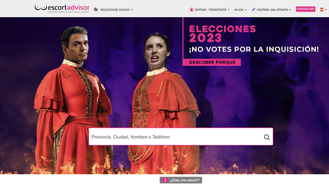 Las webs de prostitutas piden a sus usuarios que no voten a Sánchez: «¡No a la inquisición!»