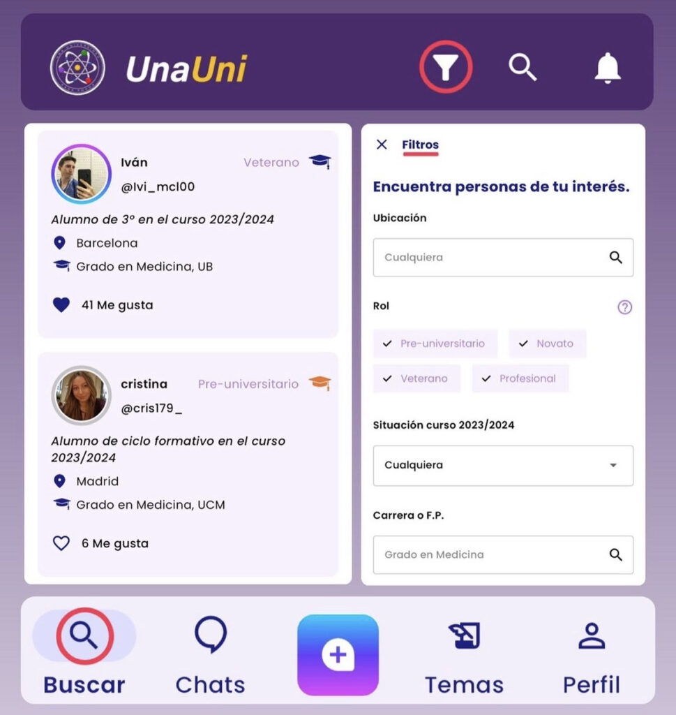 UnaUni app