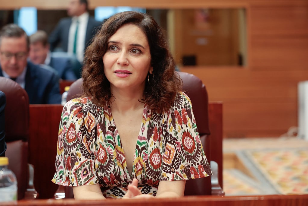 Isabel Díaz Ayuso en la asamblea de Madrid