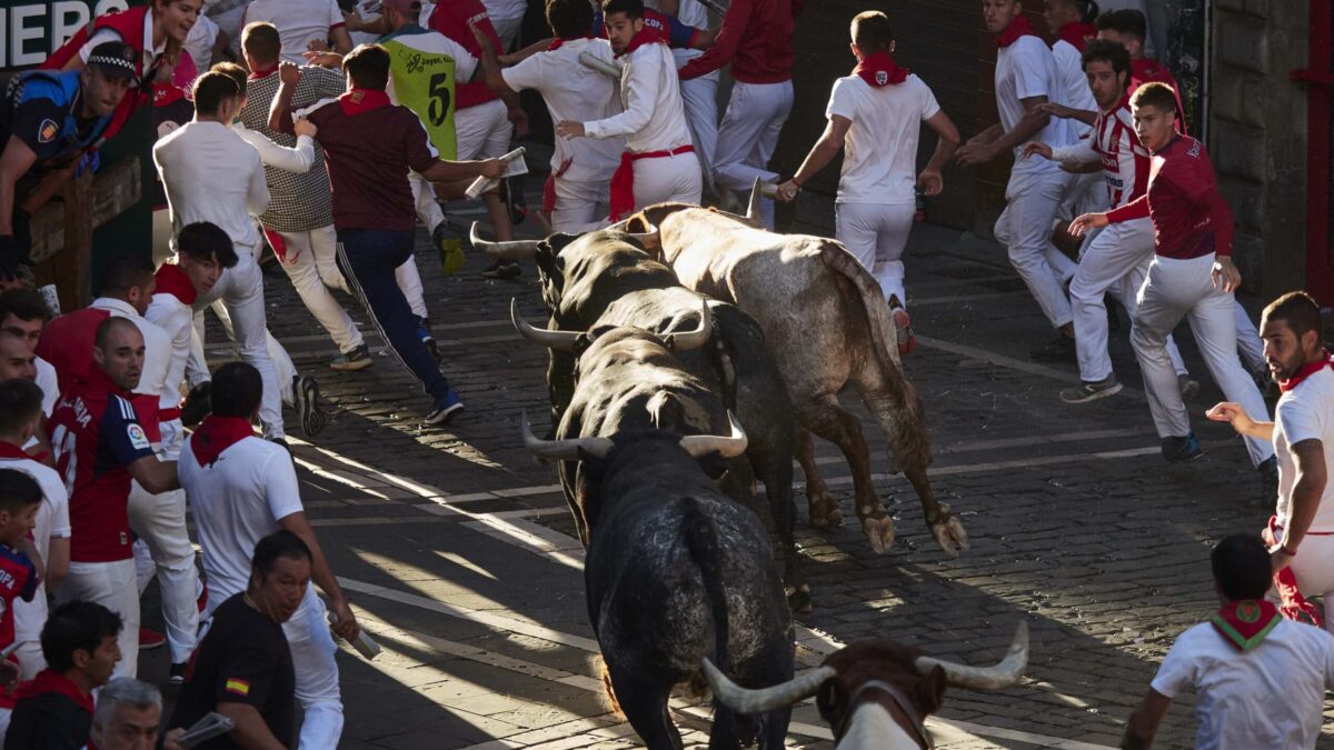 Toros y animalistas en Sanfermines