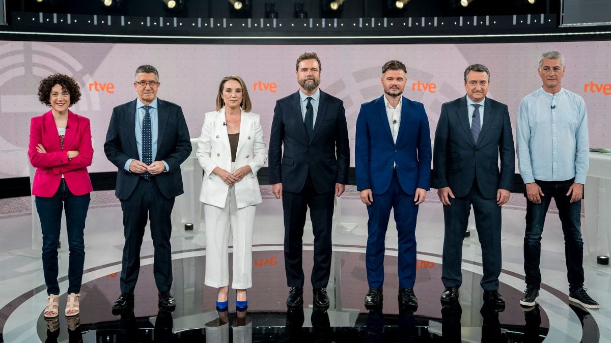 Así ha sido el debate a siete en RTVE entre los principales portavoces parlamentarios