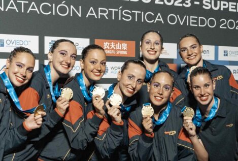 España, campeona del mundo en equipo técnico de natación artística