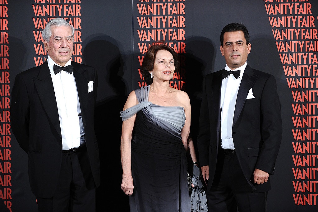 Mario Vargas Llosa y Patricia Llosa en un evento de Vanity Fair en 2011