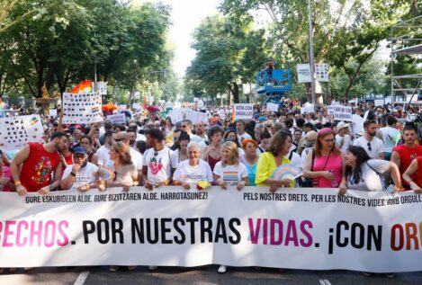 Cientos de miles de personas salen en defensa de los derechos LGTBI en el Orgullo de Madrid