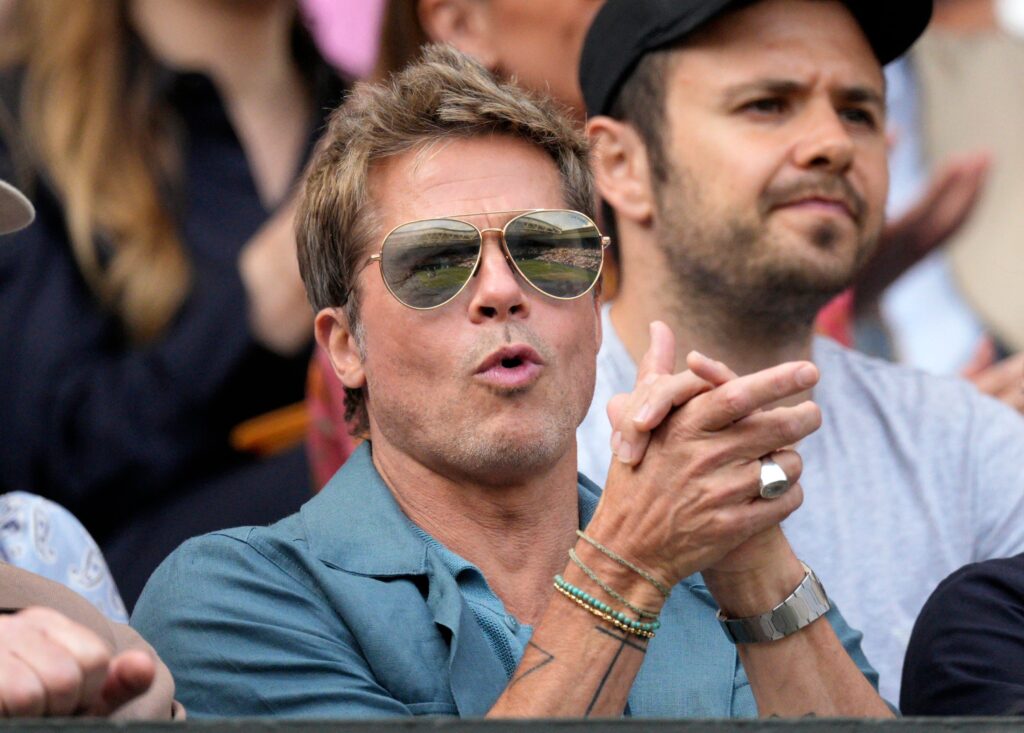 Brad Pitt en la final de Wimbledon