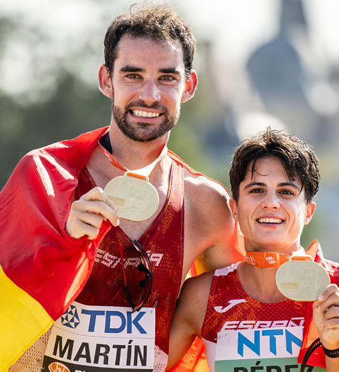 El doblete histórico de oro para la marcha española, en imágenes