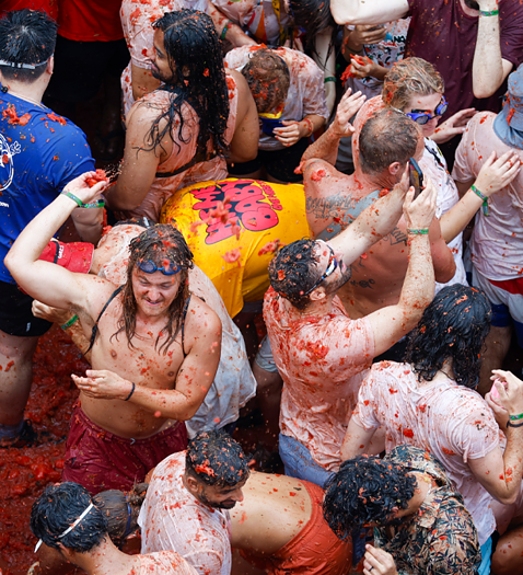 La Tomatina de Buñol, en imágenes