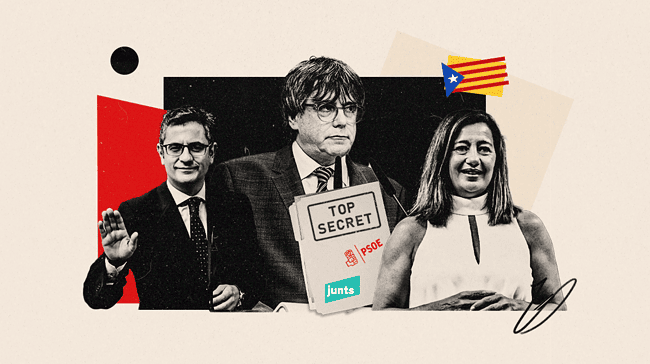 Puigdemont guarda un documento con las cesiones del PSOE por si Sánchez le traiciona