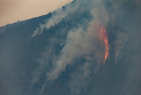 El presidente canario admite que el incendio no está controlado, pero «ha pasado lo peor»