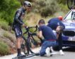 Boicot independentista en la Vuelta: pinchazos provocados por clavos tirados a la carretera