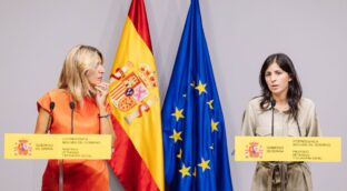 Yolanda Díaz usó a los Verdes europeos para internacionalizar su ataque a Rubiales