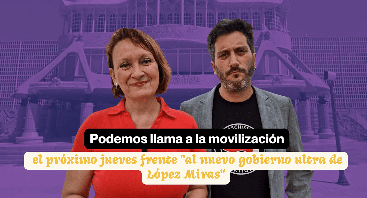 Podemos alienta protestas ante la Asamblea de Murcia contra la investidura de López Miras