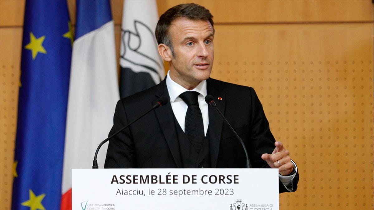 Macron propone dar «autonomía» a Córcega dentro de Francia e impulsar el idioma corso