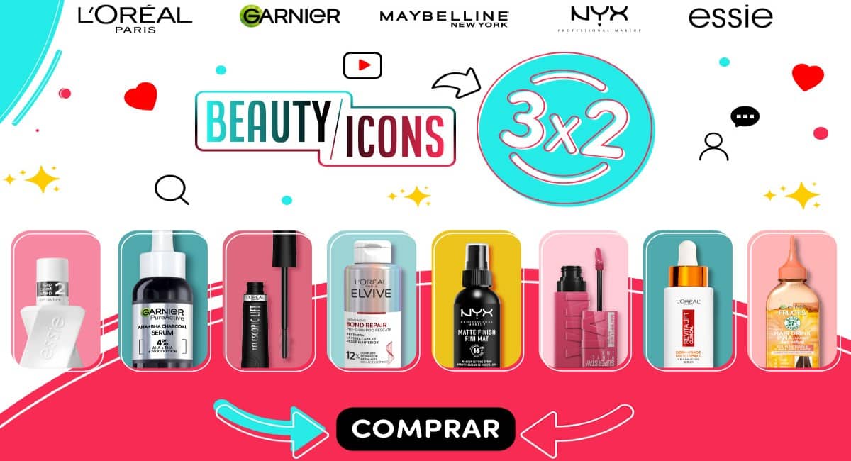 Las marcas líderes en belleza tienen la oferta 3×2 en sus productos más virales: ¡Maybelline, L’Oréal, NYX y muchas más te esperan! 