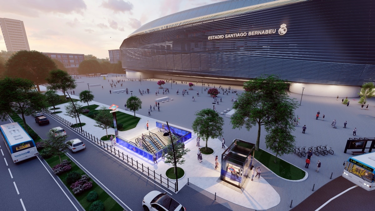 Ayuso modernizará el metro del Bernabéu con un diseño inspirado en el Real Madrid