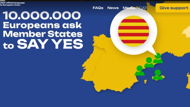 La 'ONG del catalán' oculta el coste de sus anuncios en medios de comunicación de la UE