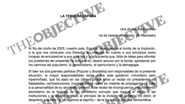 Lea aquí el manifiesto que reclama un nuevo partido socialdemócrata en España