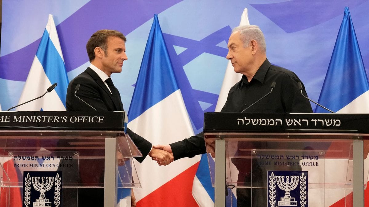 Macron propone en Israel una coalición internacional contra Hamás