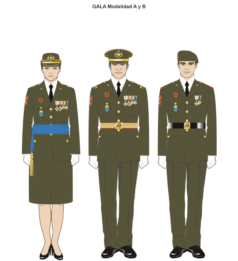Uniforme de gala del Ejército de Tierra.