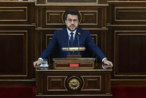 Pere Aragonès, en el Senado: «Cataluña votará. La amnistía solo es el punto de partida»
