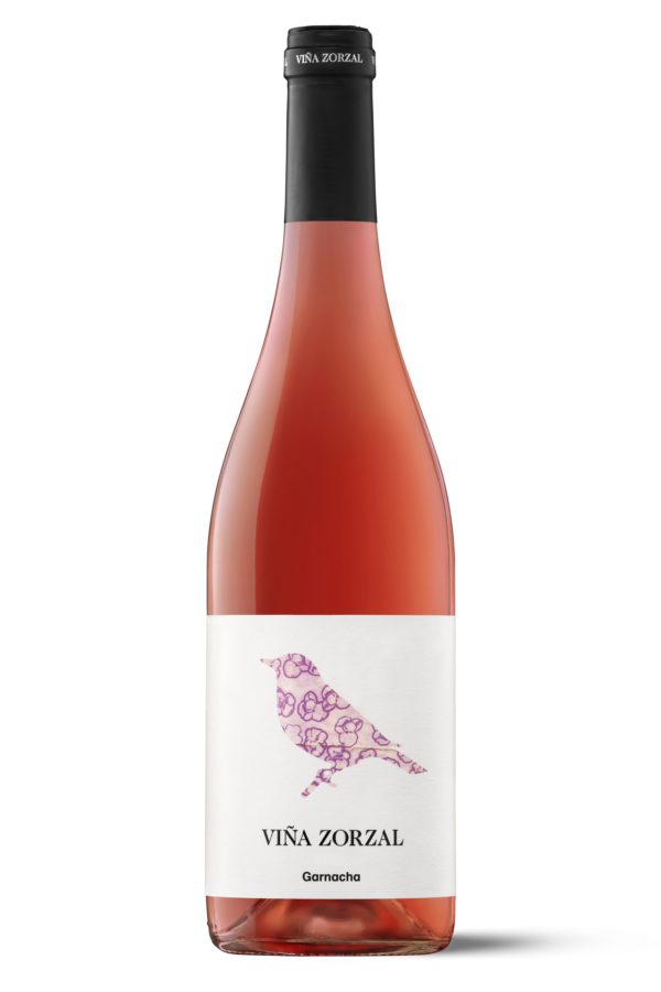 Botella de Viña Zorzal, vino rosado con un precio de 7,50 euros.