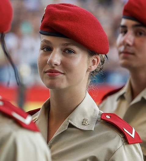 La Princesa Leonor en su primer acto público militar