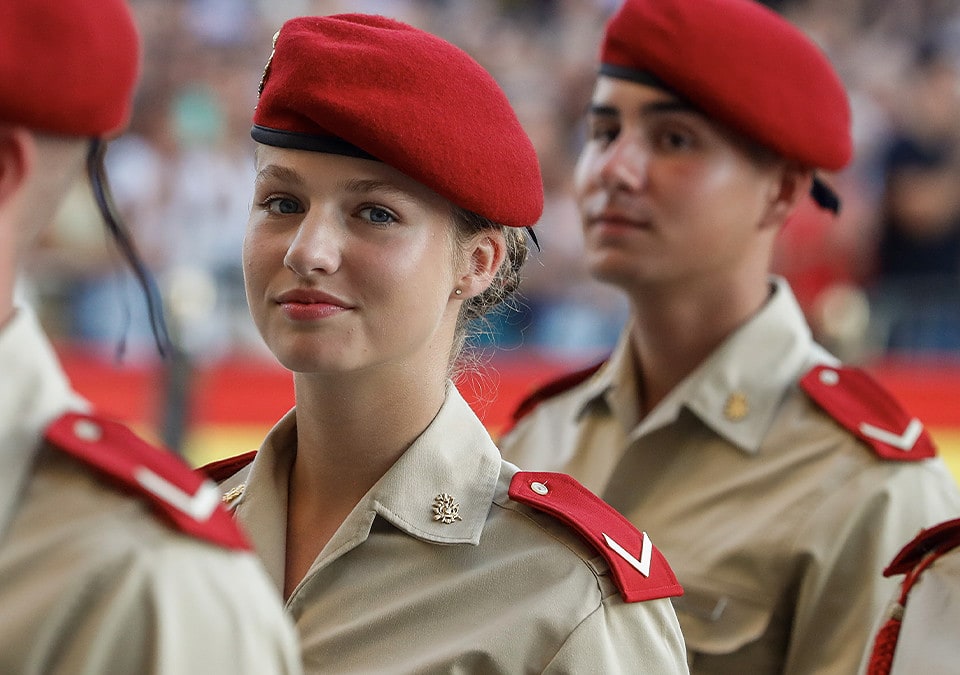 La Princesa Leonor en su primer acto público militar