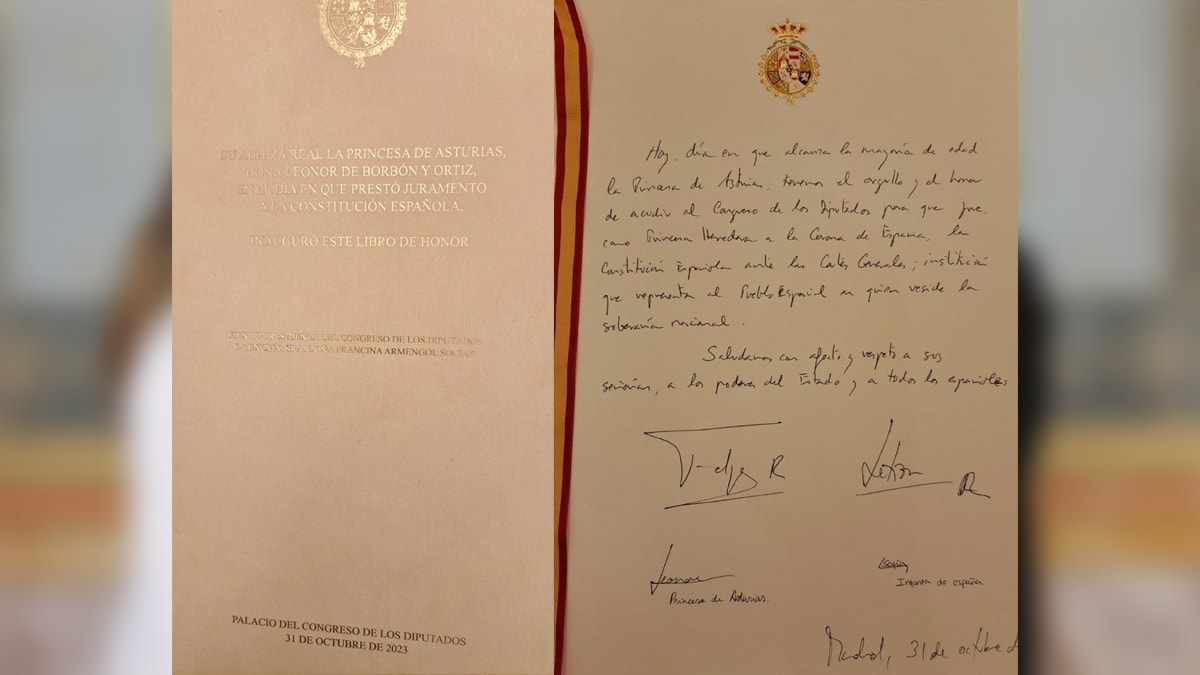 La firma del Rey y la Princesa en el Congreso: la soberanía reside en «el Pueblo Español»