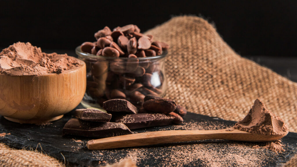 Varios ejemplos de chocolate y cacao