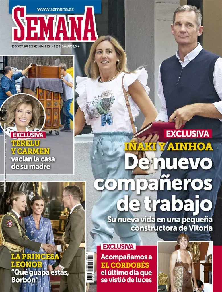 Ainhoa Armentia e Iñaki Urdangarin en la portada de Semana