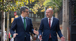 Bolaños se reúne con el delegado del Gobierno en Cataluña, Carlos Prieto