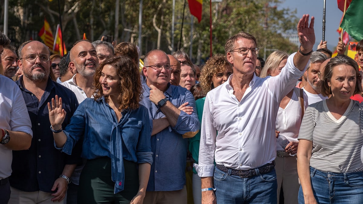 Diferentes líderes políticos acuden a la manifestación del 8 de octubre en Barcelona