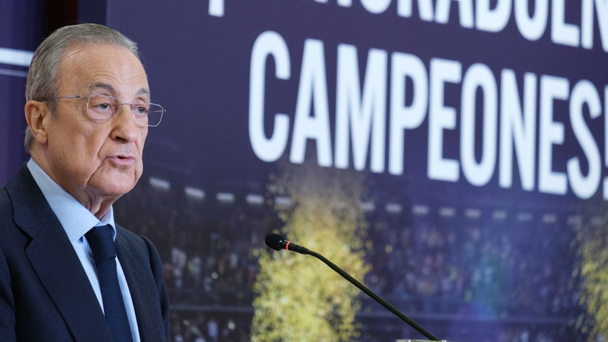 Florentino Pérez no acudirá al palco de Montjuic por el ataque de un directivo ‘culé’ a Vinicius